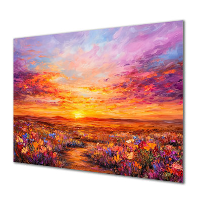 El Paso Sunset I - Texas Metal Wall Decor, Modern Metal Print