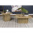 Exeter Mango Square 2-Piece Coffee Table Set