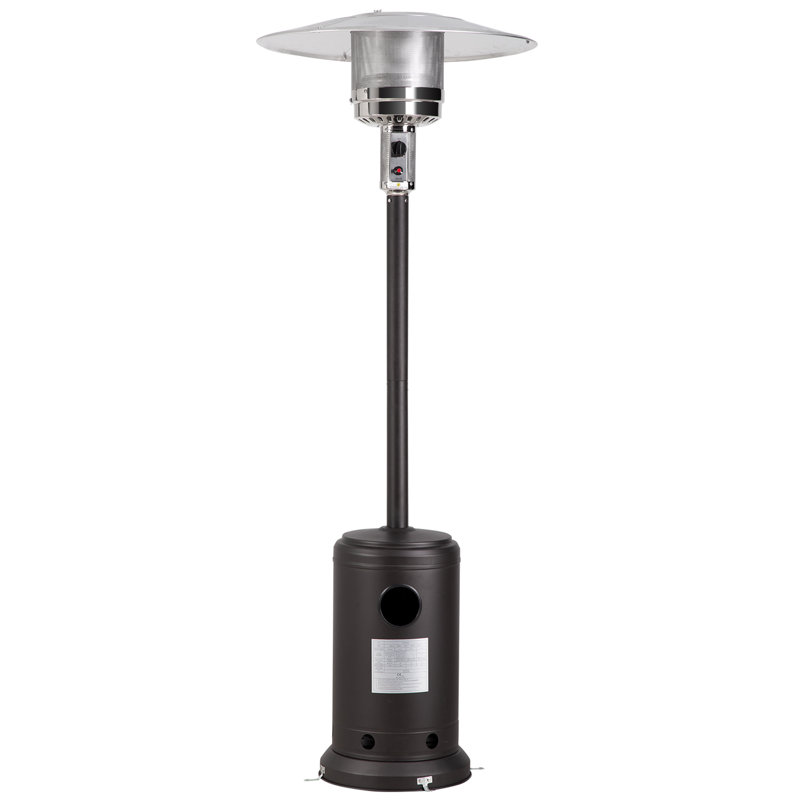Mocha 88-Inch Propane Standing Patio Heater with Emergency Shut Off