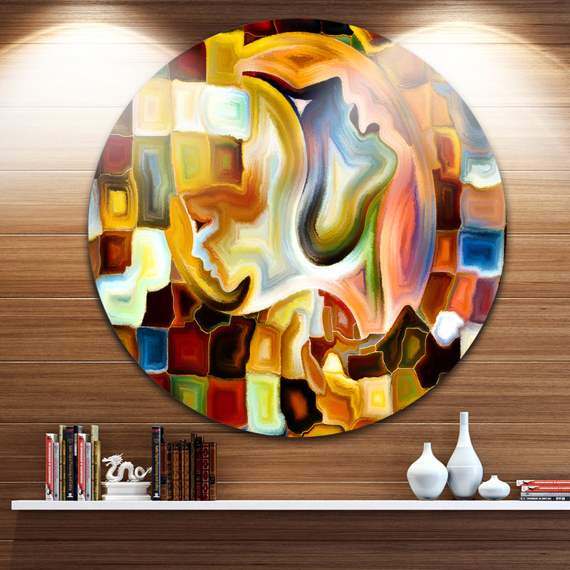 «Abstract Way of Inner Paint», reproduction d'art, H 23 po x l 23 po x P 1 po, Métal