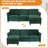 88.5'' W Corduroy Comfy L Shaped Sectional Storage Sofa Modular Cloud Sofa -872476546