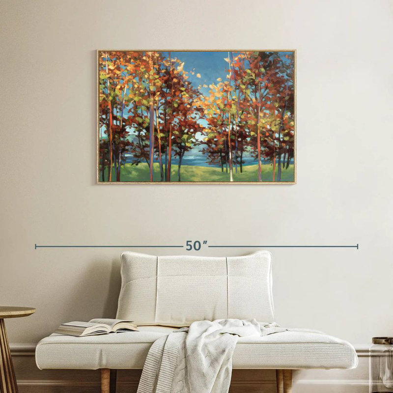 Kaléidoscope, Cadre flottant en bois naturel, 37 po x 25 po