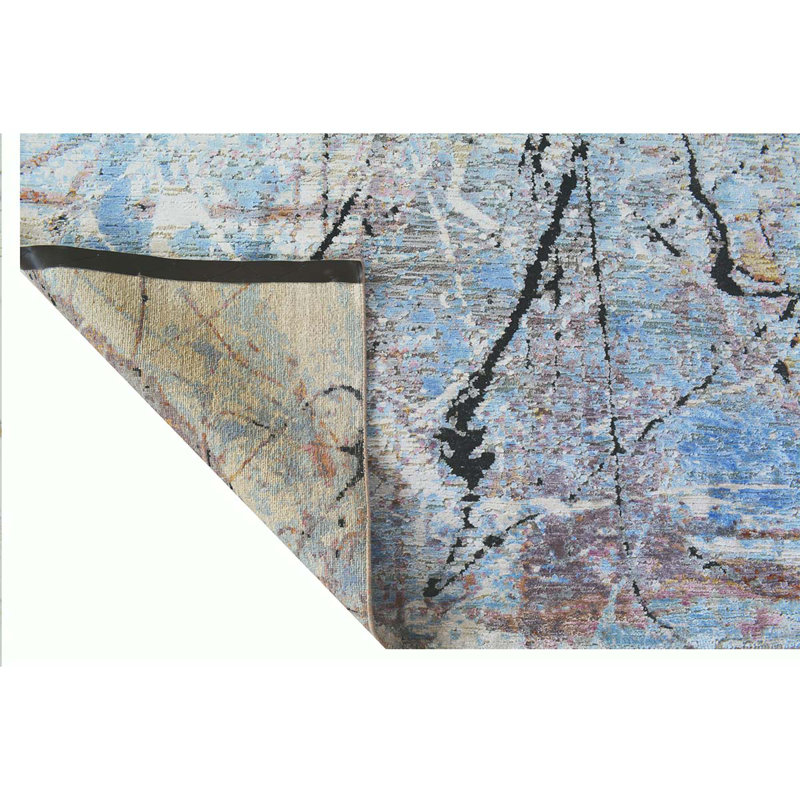 Wool Abstract Area Rug, Rectangle 8' x 10'