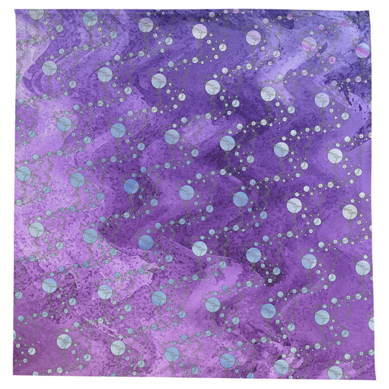 Leffel Abstract Square Tablecloth, Purple/Gray