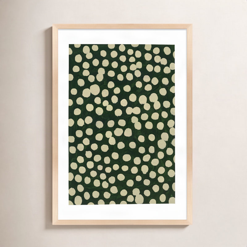 Lichen on Winter Green Framed Graphic Art by Michela Sorrentino, 38" H x 26.5" W x 1.25" D, Brown