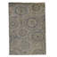 Nomad Hand-Knotted Cotton/Wool Floral Area Rug in Ivory/Dark Blue