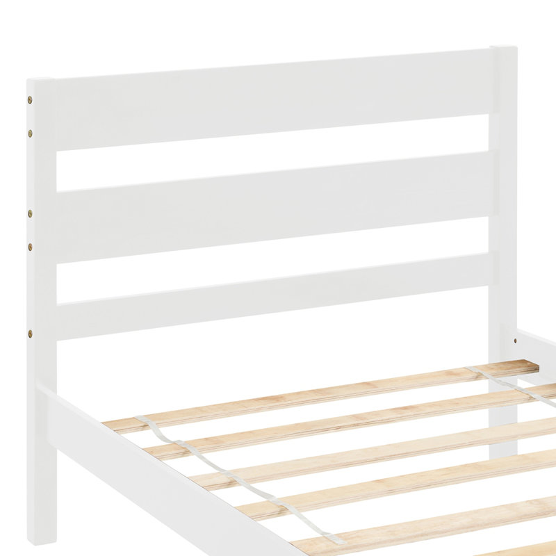 Coleman Bed With Headboard And Footboard, White, Twin