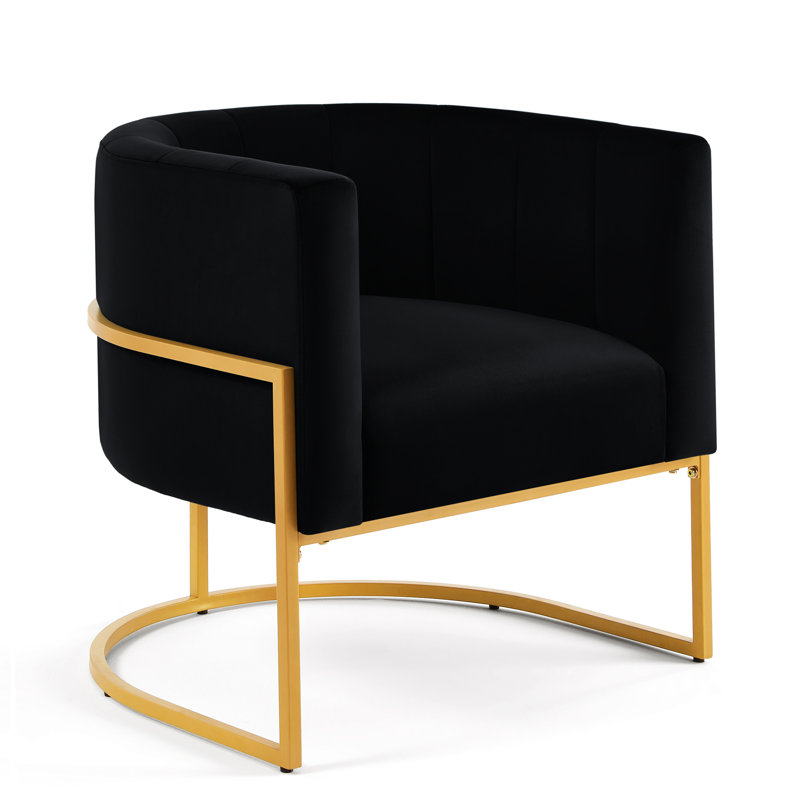 Fauteuil en velours doré Golden