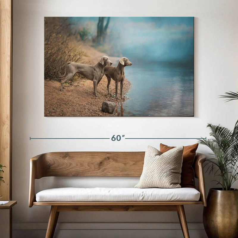 Brampt Weimaraner Dogs, 34" H x 51" W