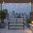 48" All-Weather Metal Loveseat 2 Seats Couch Sofa With Gray Cushions With Black Frame-1336993780