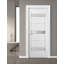 Porte blanche standard en verre givré Quadro avec trousse de quincaillerie d'installation-50038498
