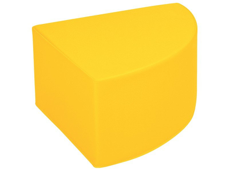 Quadrant Pouffe Basic - Seat Height: 6", Yellow, 7" H x 15.75" W x 15.75" D