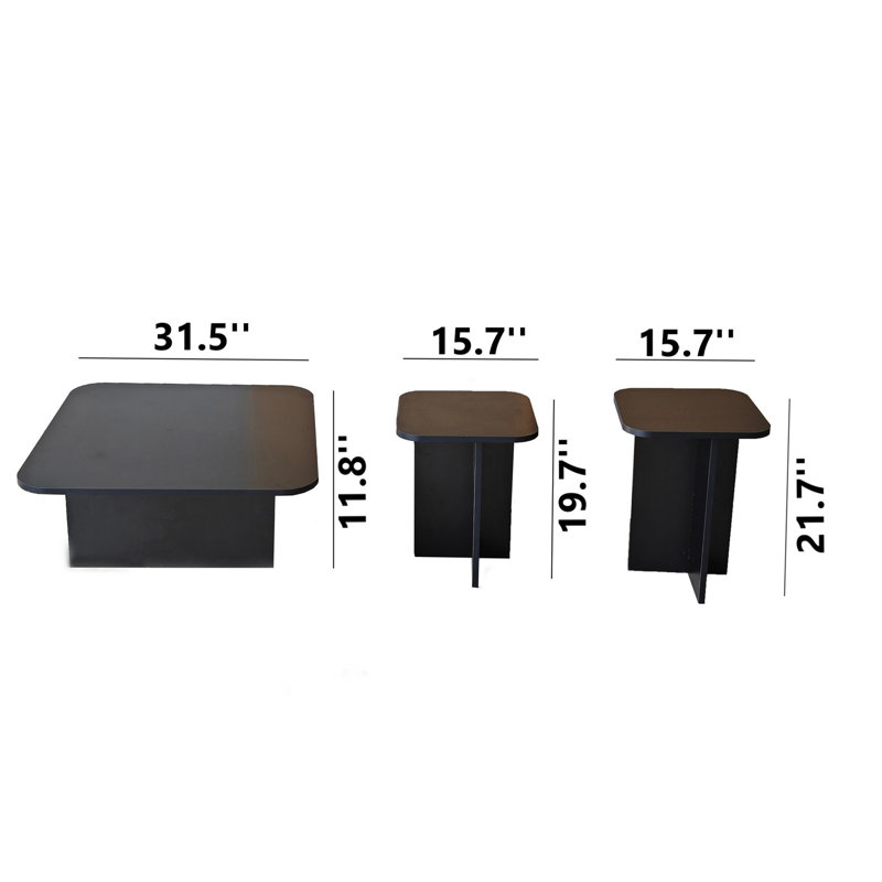 Nesting Coffee Table, Fume, Black