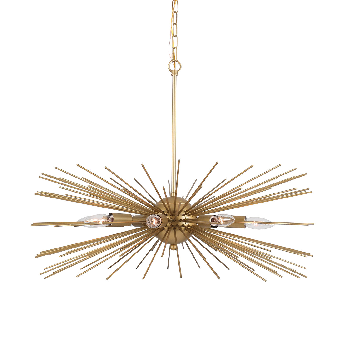 Mercer41 Gold Sputnik 8-Light Chandelier Mid Centry | Wayfair