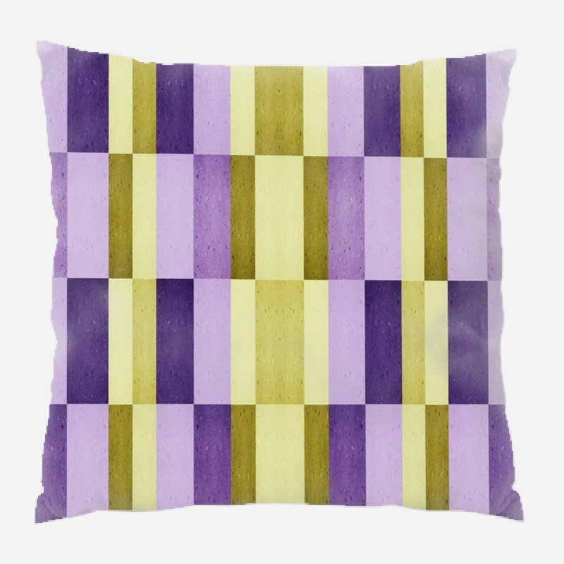 Geometric Microsuede Reversible Throw Pillow