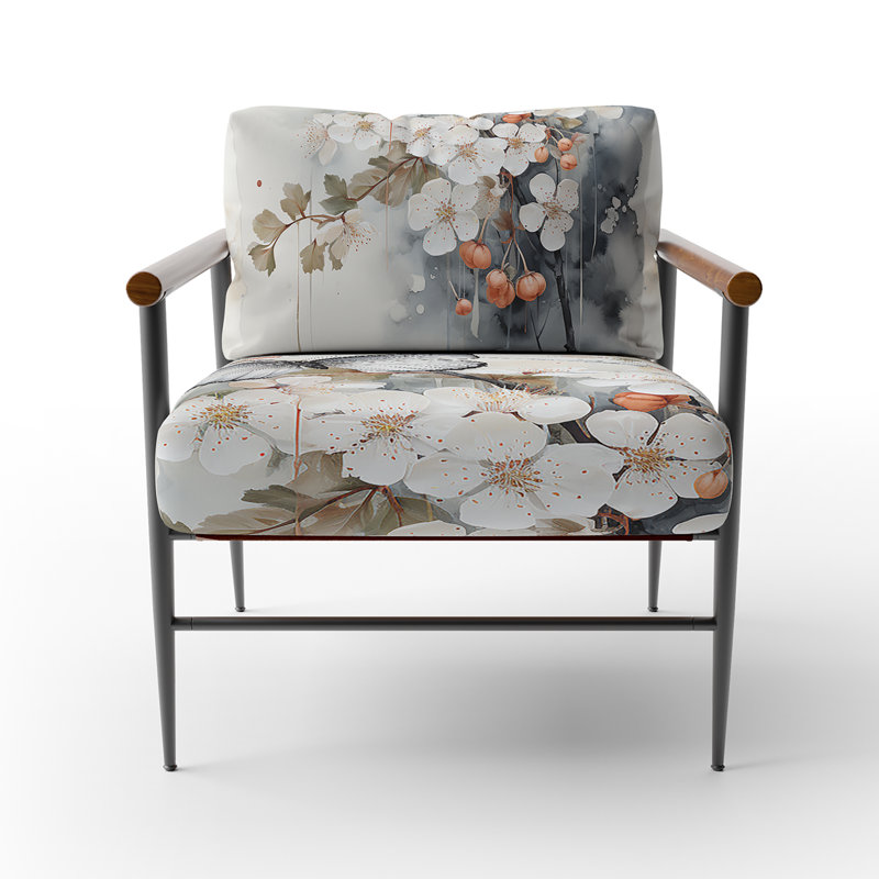 Chaise avec accoudoirs rembourrée Asian Art