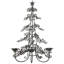 Porte-bougie décoratif en forme d'étoile, pouvant accueillir 3 bougies, noir 27 po