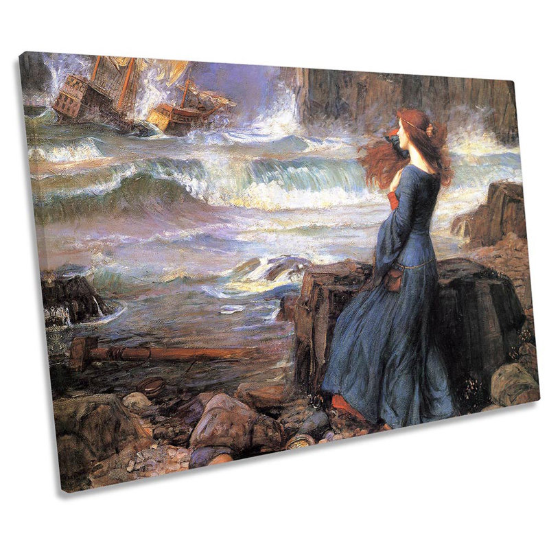 John William Waterhouse The Tempest - Wrapped Canvas Print, 30.5cm H x 45.7cm W x 2cm D
