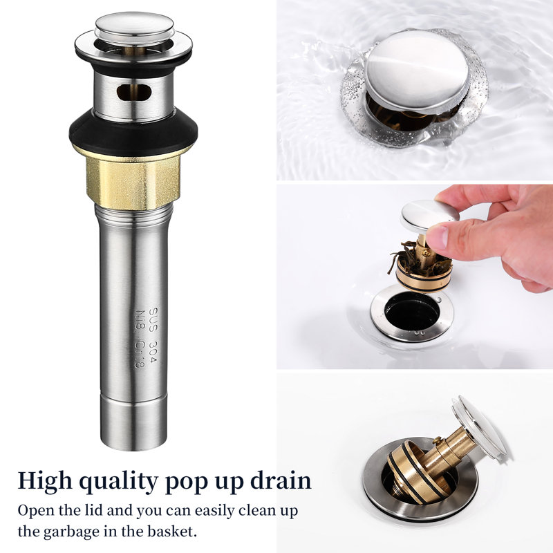 Bathroom Faucet In Brushed Nickel, 360 Swivel Spout, Lever For Accurate Water Temperature Adjustment 4 Inch Sink Degree Swivel, Saving Design, Long-Lasting