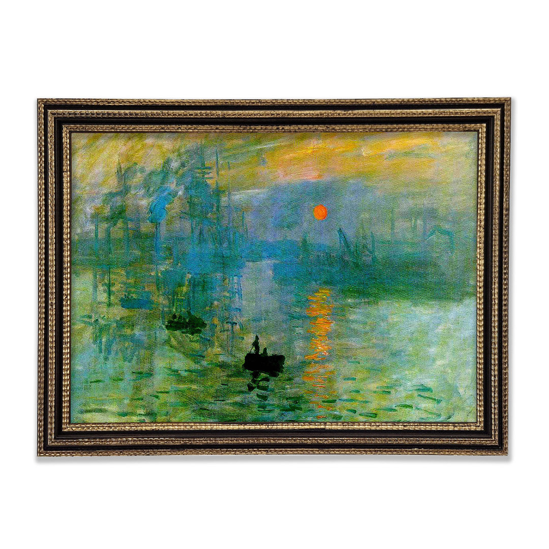 Gerahmtes Leinwandbild Monet Sunset