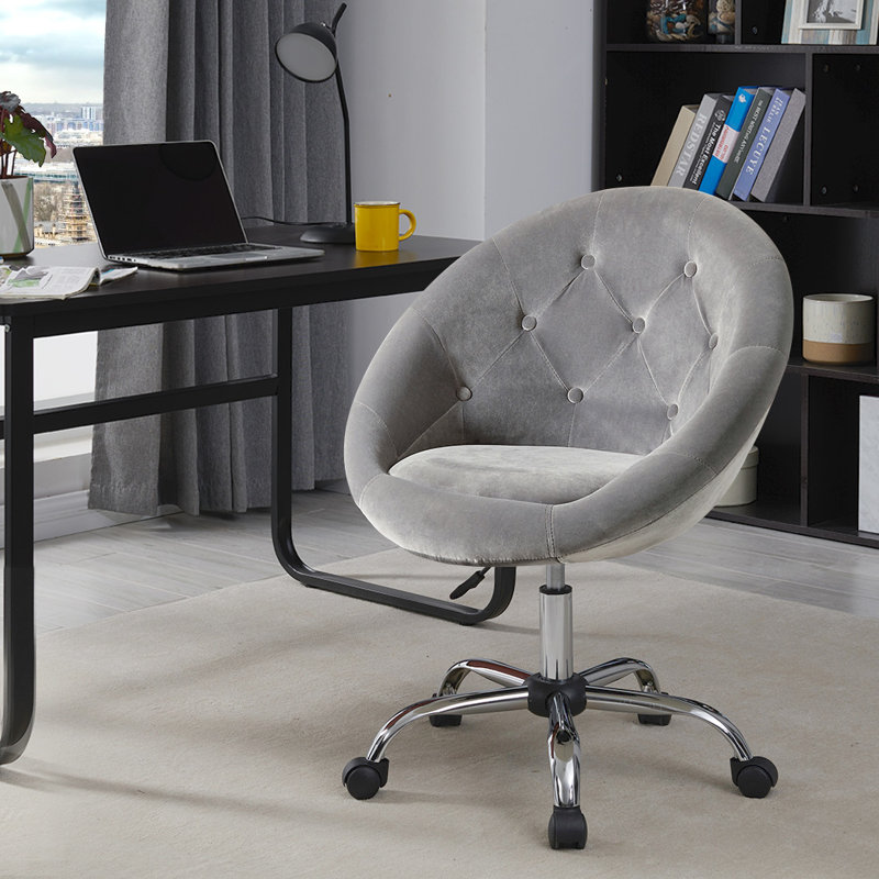 Task Chair, Grey Velvet
