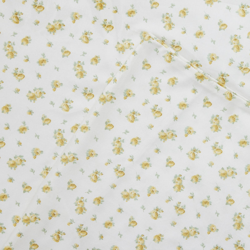 Full Sweet Rose Gold Printed Microfiber Sheet Set