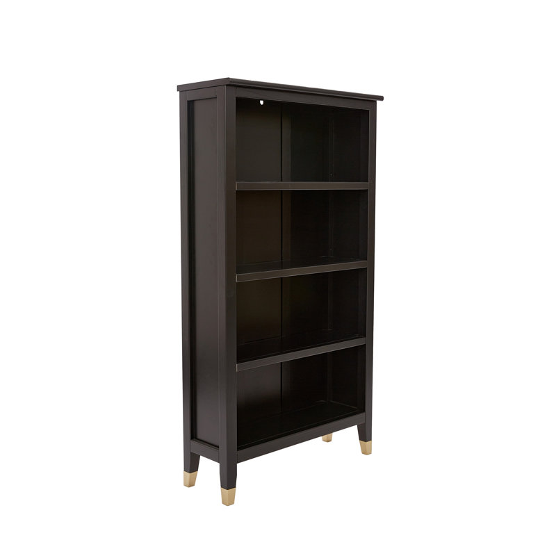 Ludwicka 127cm H x 69cm W Standard Bookcase, Black