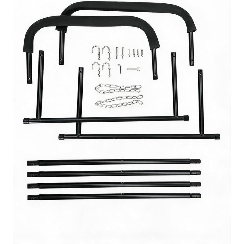 Paquet de 1 support pliable pour carrosseries, capacité de 500 lb, hauteur réglable pour panneaux de voiture et capots, noir, 36 po