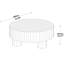 Table basse ronde en bois pour le salon