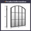 Miroir arqué avec cadre en métal-1660866180