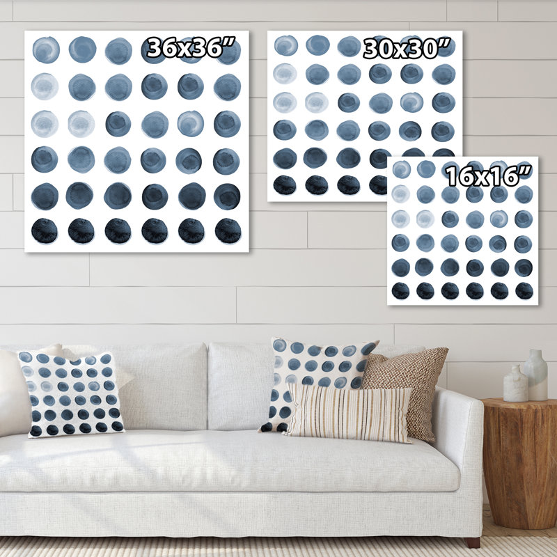 Cercle de grilles dans des tons de gris - peinture sur toile, H 30 po x l 30 po x P 1 po, Toile tendue