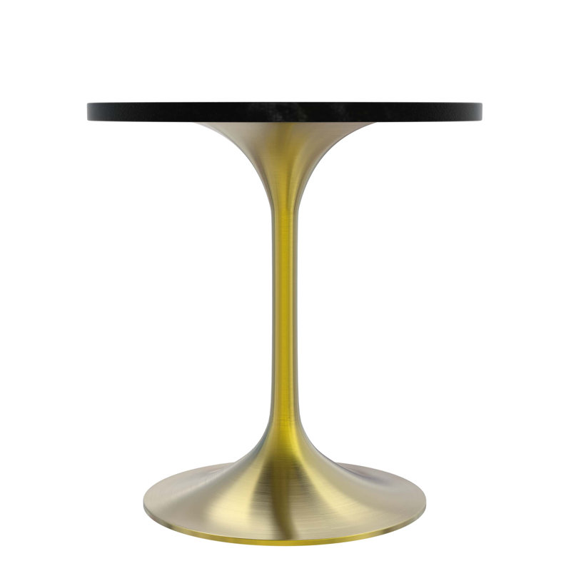 Table de salle à manger Heatherton, 29.34" H x 27.55" W x 27.55" D, Noir, noir, noir, noir
