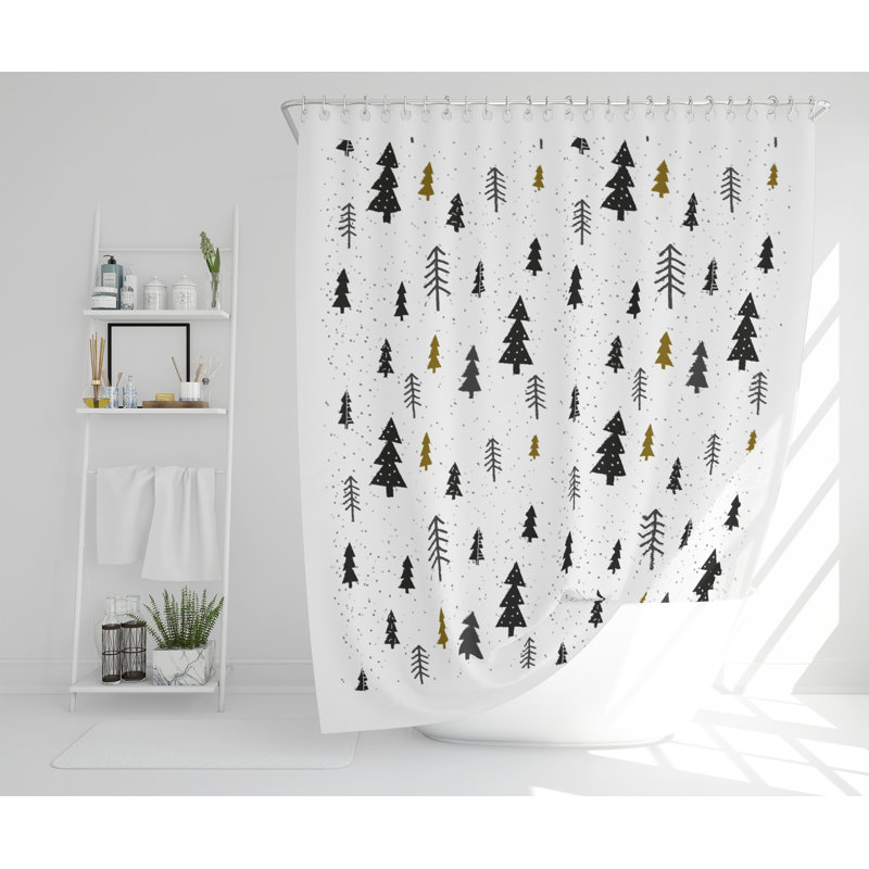 Corley Polyester Shower Curtain Set