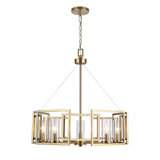 Charlesworth 5-Light Chandelier in Brushed Champagne Bronze with Clear Glass