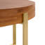 Table basse ronde en bois 33,86 po avec pieds en croix dorée-1482188956