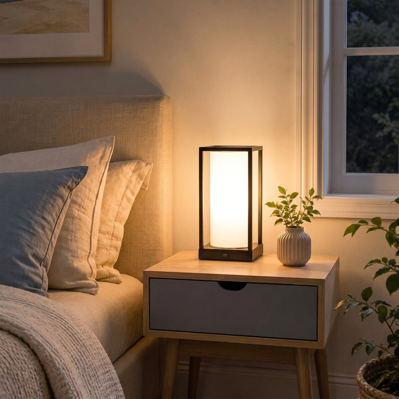 Lampe de table 11,4 "avec USB Montego, White