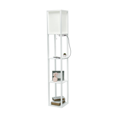 Luane 62.5'' Column Floor Lamp with USB and Outlet