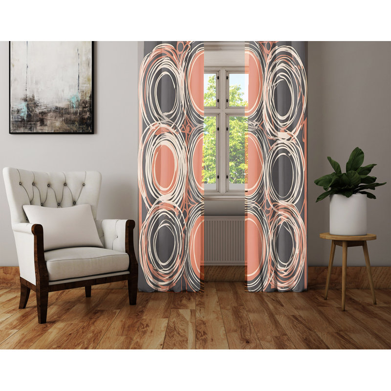 Semi Sheer Curtain Pair, 40" W x 82" L