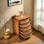 Armoire de rangement avec tiroirs en rotin