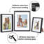 Ensemble de 3 cadres photo - cadres 8 x 10, 10 x 12, 11 x 14 avec passe-partout et moulures profondes de haute qualité