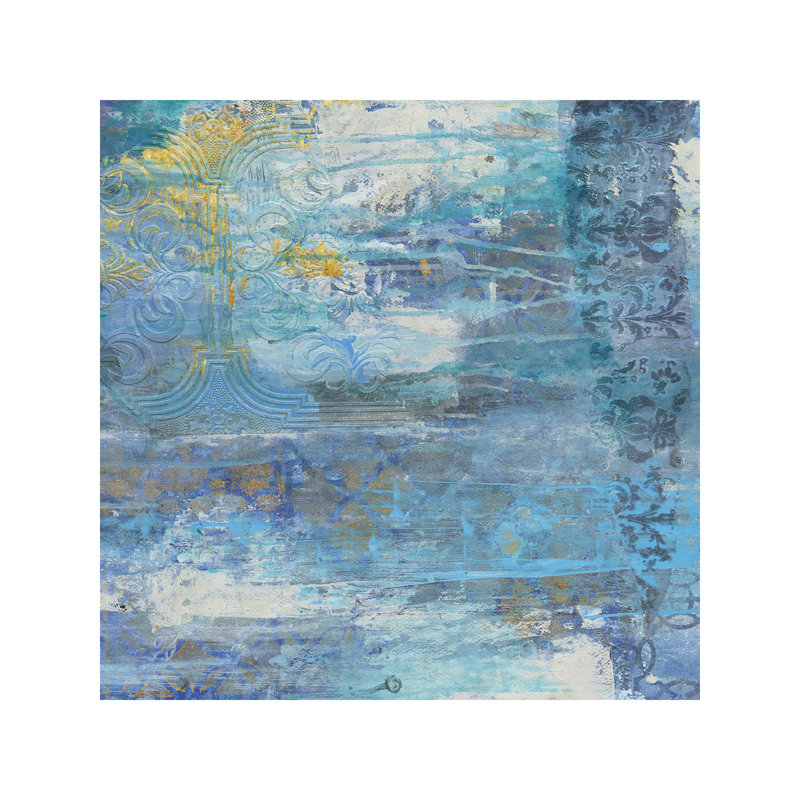 Sapphire Collision II by Smith Haynes - Wrapped Canvas Painting, 45.72 cm H x 45.72 cm W x 1.91 cm D