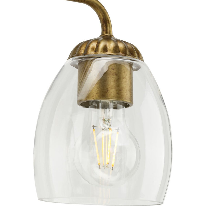 Quillan Gold Ombre 3-Light Vanity with Elliptical Glass Shades