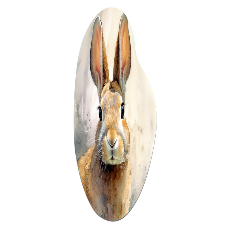 Décoration murale en forme de lapin, H 38 po x l 15 po