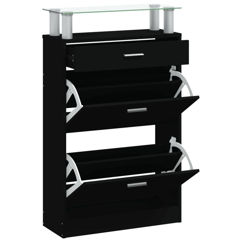 Flip Down Shoe Storage, Black