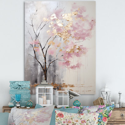 «Blossom Tree Whispers Of Pink II», art mural sur toile floral et botanique