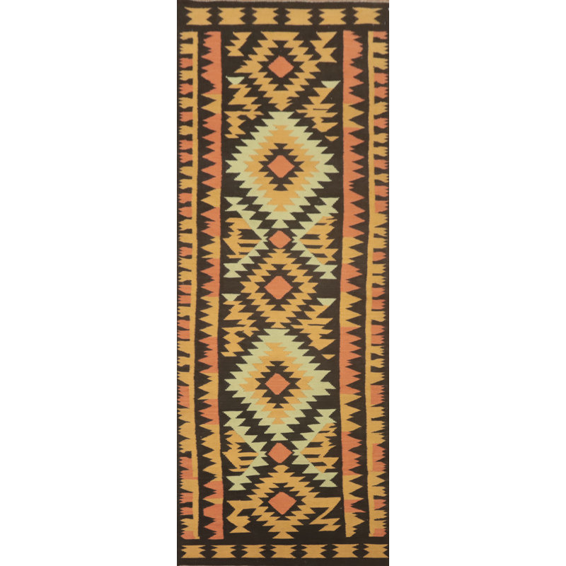 Tapis tribal en laine Kilim