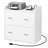 Kaise Modern White Filing Cabinet with USB Charging, 2 Drawers & Spacious Storage