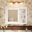 Armoire à pharmacie de 36 po x 28 po, armoire de rangement murale pour salle de bain, armoire de salle de bain moderne avec miroir, armoire à pharmacie, armoire à miroir avec 1 tablette réglable