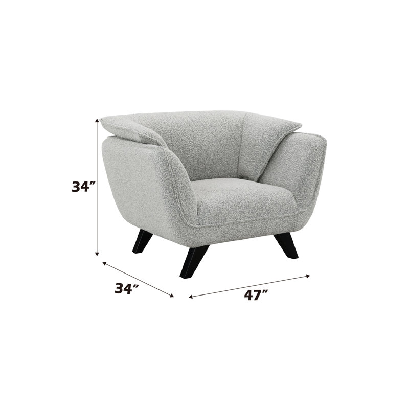 Fauteuil à oreilles gris clair Nayeli - élégant et confortable