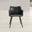 Stoltenberg Leather Seat Waiting Room Chair with Metal Frame - Grey